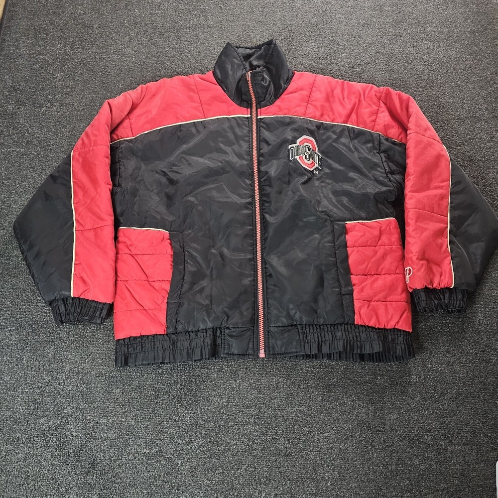 Vintage Ohio State Buckeyes Jacket Mens Medium Puffer Pro Player Football 90s